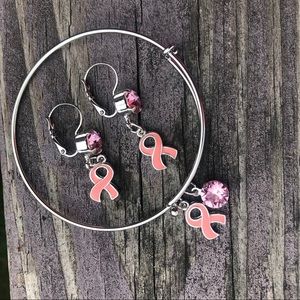 Breast Cancer Awareness Swarovski Jewelry Set